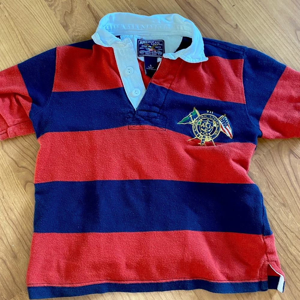 Red and Navy Blue Baby Polo